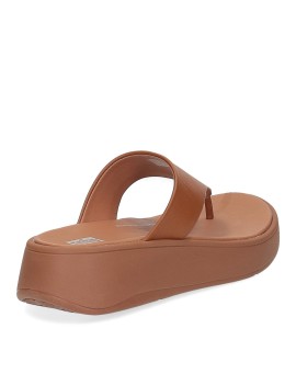 F-MODE LEATHER PLATFORM TOE POST FITFLOP