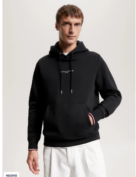 32673 TOMMY LOGO TIPPED HOODY. TOMMY HILFIGER