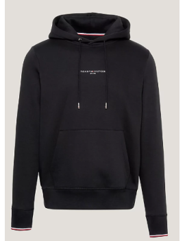 32673 TOMMY LOGO TIPPED HOODY. TOMMY HILFIGER