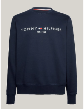 33640 TOMMY LOGO TIPPED CREWNECK